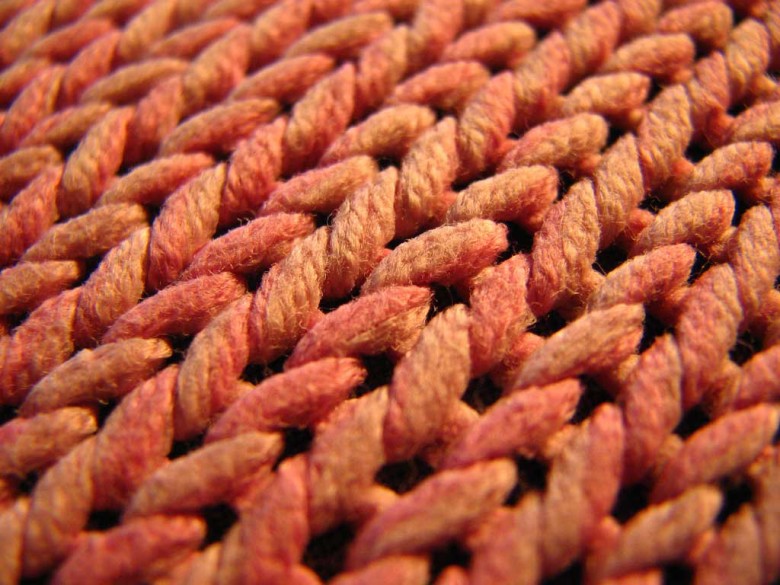 Orange Knitting Close-up